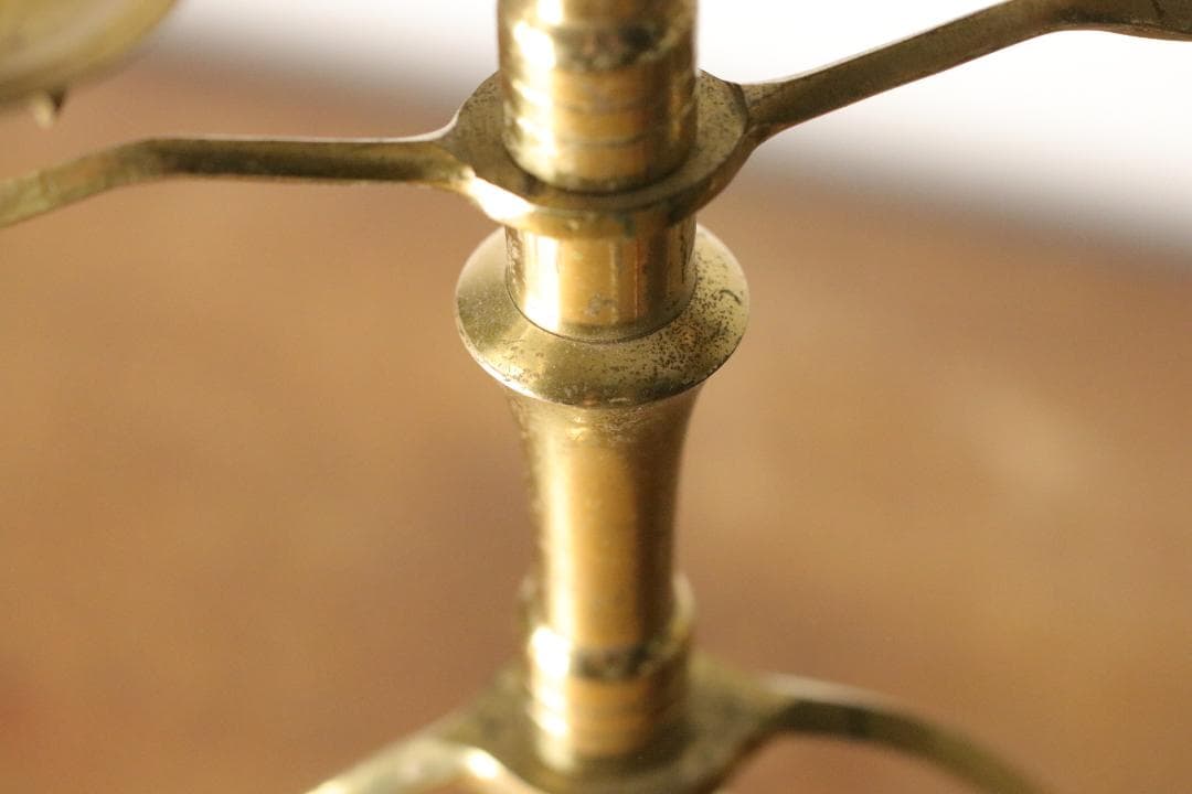 真鍮製 キャンドルホルダー JAPAN印 角度調節可 燭台 ブラスヴィンテージ