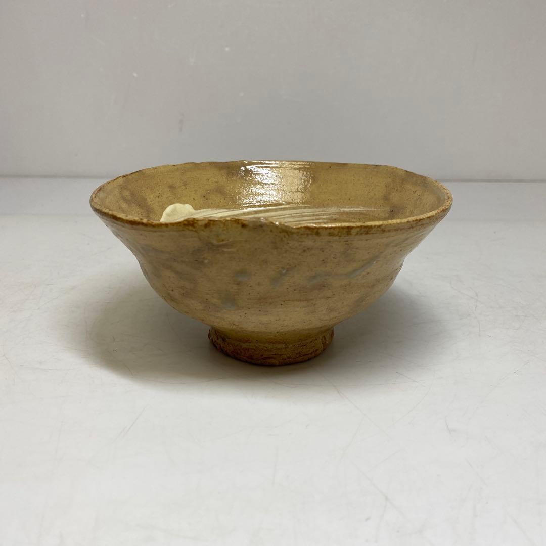 専用　古曽部焼 名工 寒川義崇 刷毛目 茶碗 共箱 口径約14cm