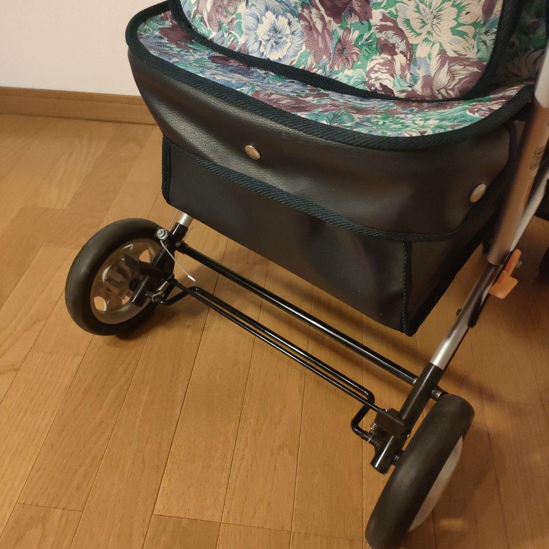 シルバーカー Walking Stecky 花柄 軽量 座れる 4輪 カート
