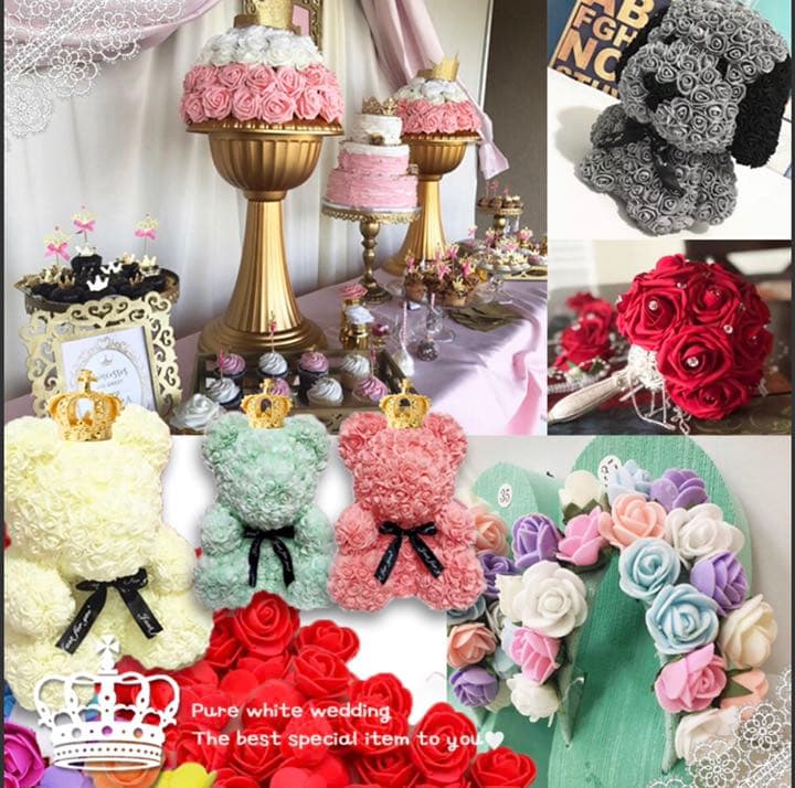 豪華セットミニバラ 大量 ばら造花 薔薇 ハンドメイド材料 手作り 小物アレンジ