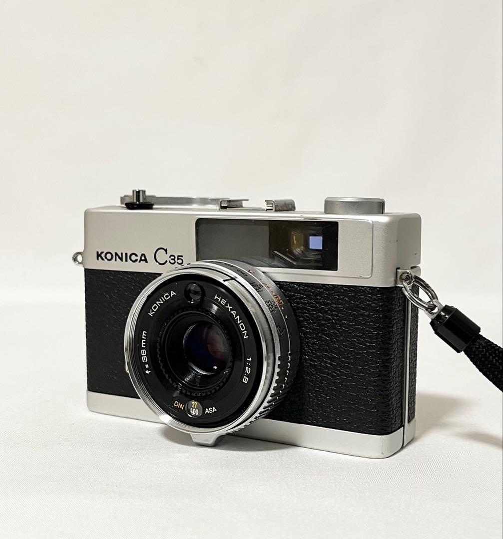 【完動品】Konica C35 E&Lフィルムカメラ 動作確認済み