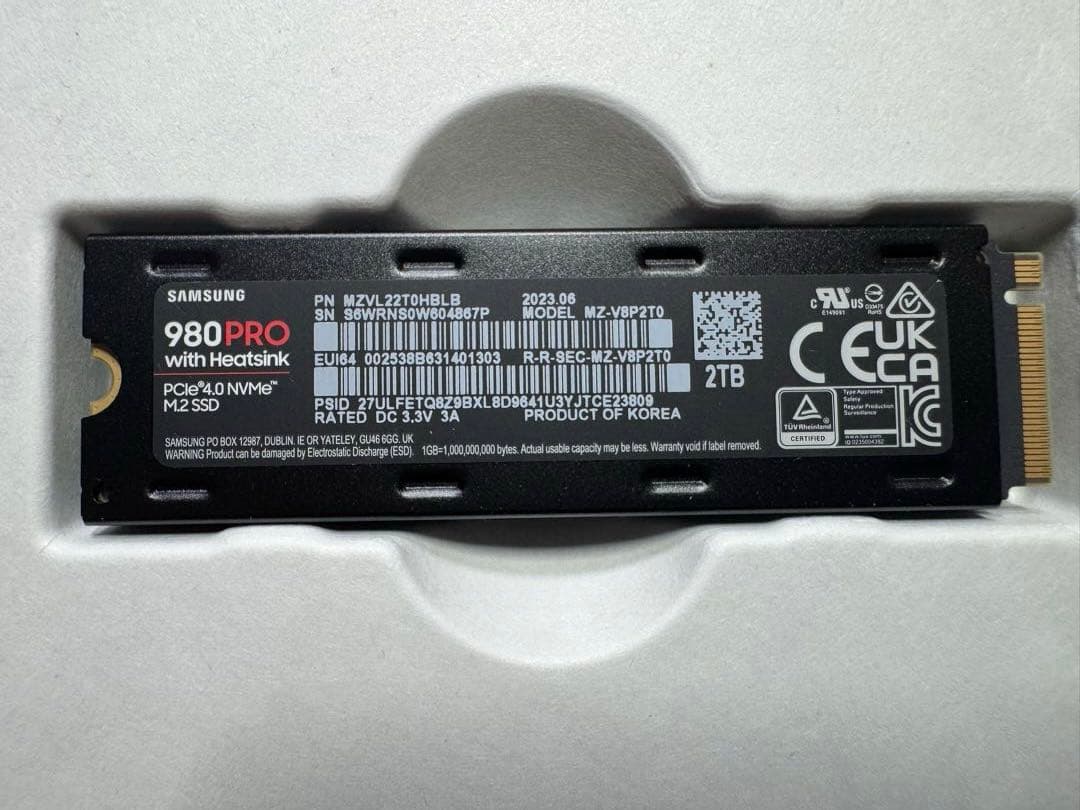 【Smile】【未使用品】Samsung 980 PRO 2TB SSD