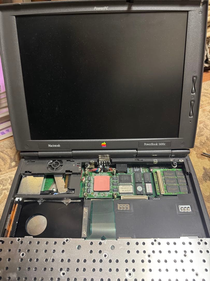 【希少G3カード&ソーラーパネル】PowerBook 1400c / ヒンジ破損