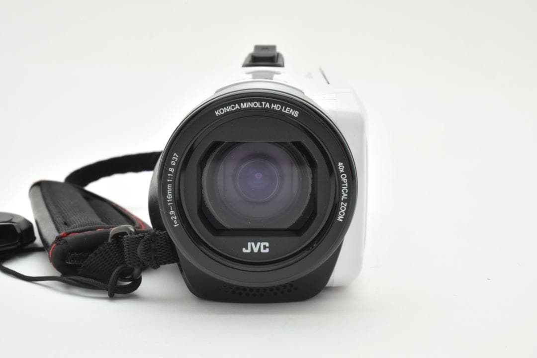 JVC Everio ビデオカメラ ホワイト フルHD録画対応 60倍ズーム