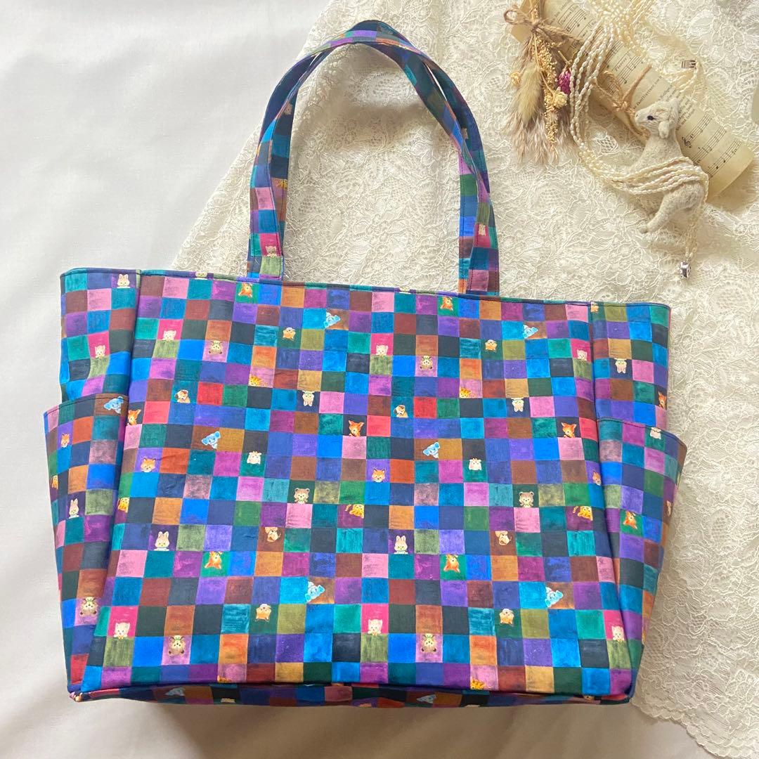 くま様　トートバッグ　ユキエモン　ハンドメイド　A4