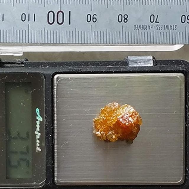 3.75g　ジンカイト　紅亜鉛鉱　鉱物標本　結晶