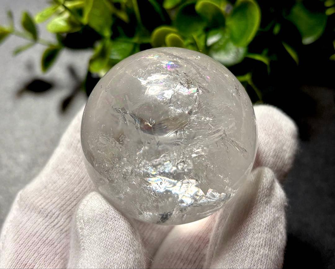 最高品質　超古代の叡智を宿した光のクリスタル　虹のレムリアンシード極上スフィア
