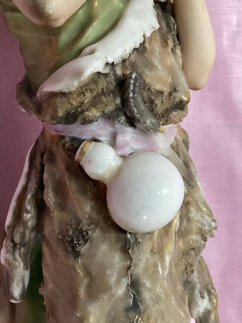 ロイヤル・ダックス・ボヘミア　チェコ　笛を吹く牧童　ヴィンテージ置物　約37cm
