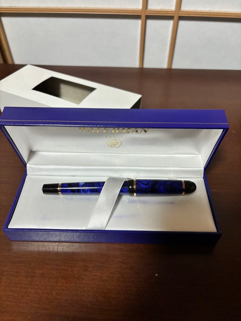 WATERMAN 青いマーブル模様 万年筆
