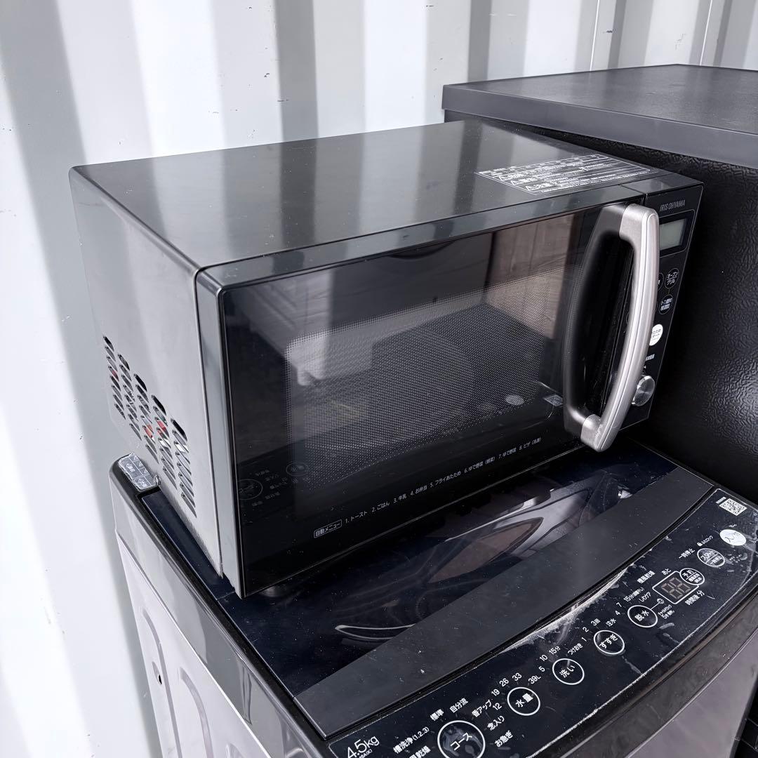 運搬取付無料！高年式ブラック純正メーカー洗濯機冷蔵庫＋オーブンレンジ3点セット！