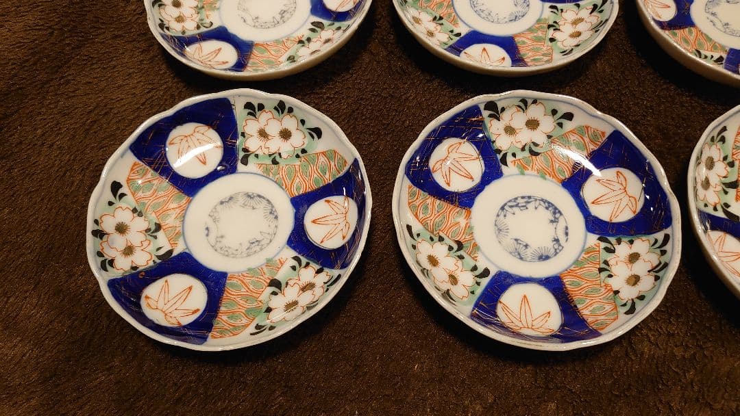 古伊万里　伊万里　色絵　金襴手　豆皿　６客
