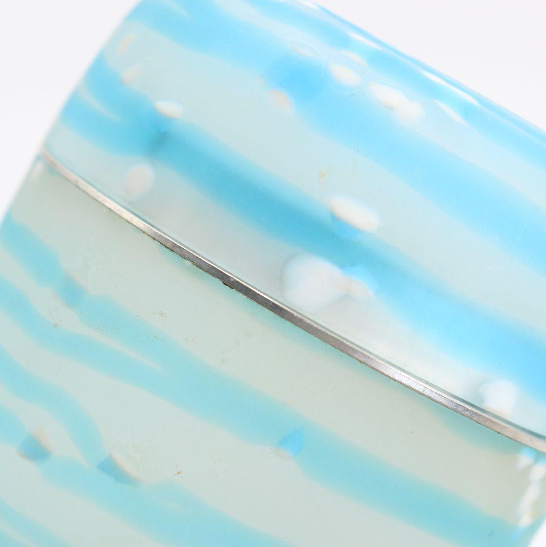 山下璃風作 義山 薄茶器 棗 ガラス工芸 茶道具 共箱共布　V1074