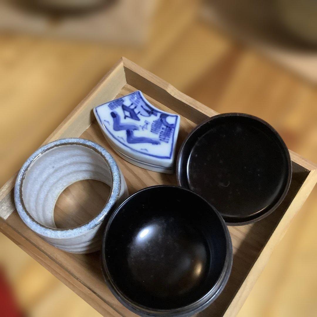 茶道具セット 花模様の茶碗付き