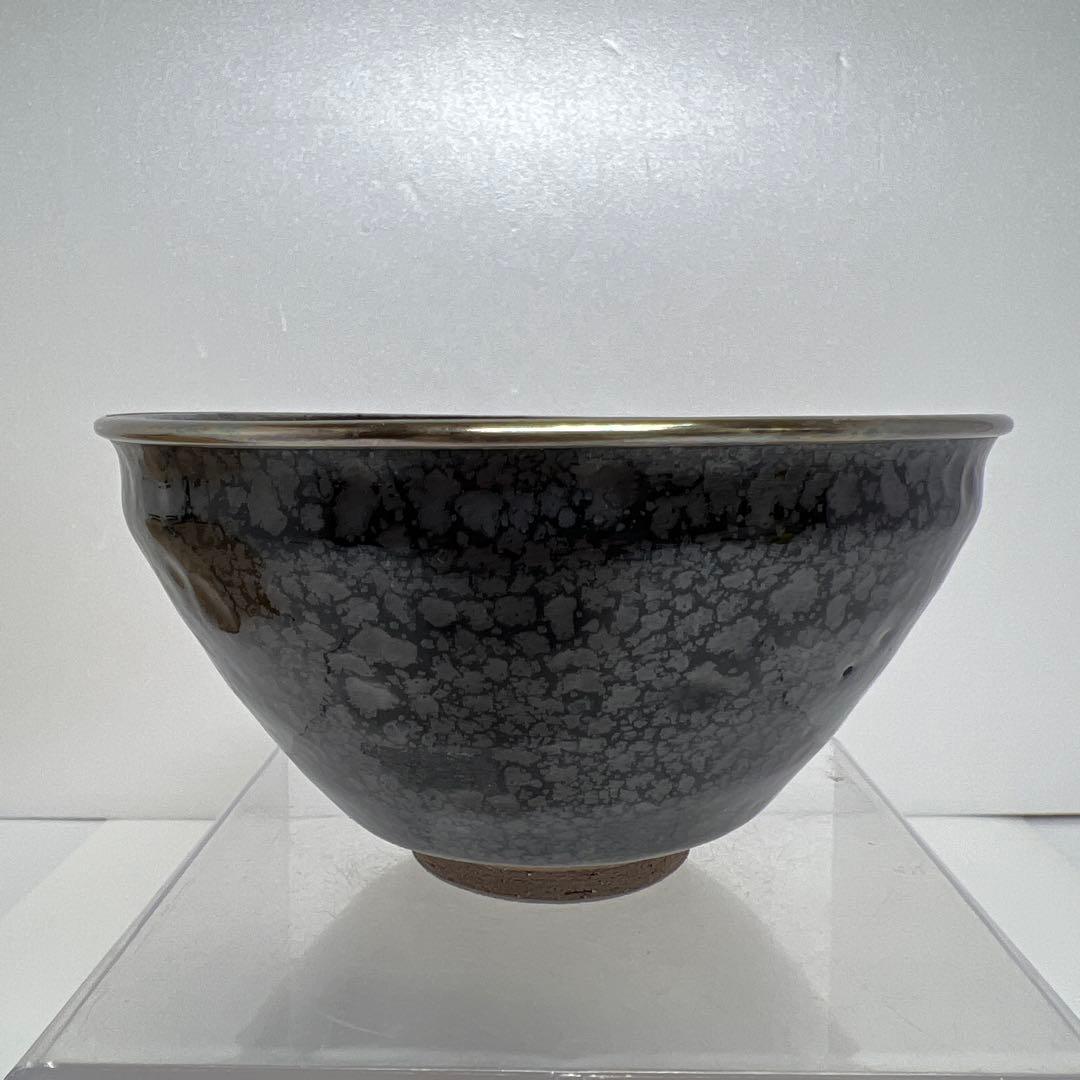 ☆茶3 定一作　油滴天目　茶碗　共箱　口径12.7cm 東K7-1204①