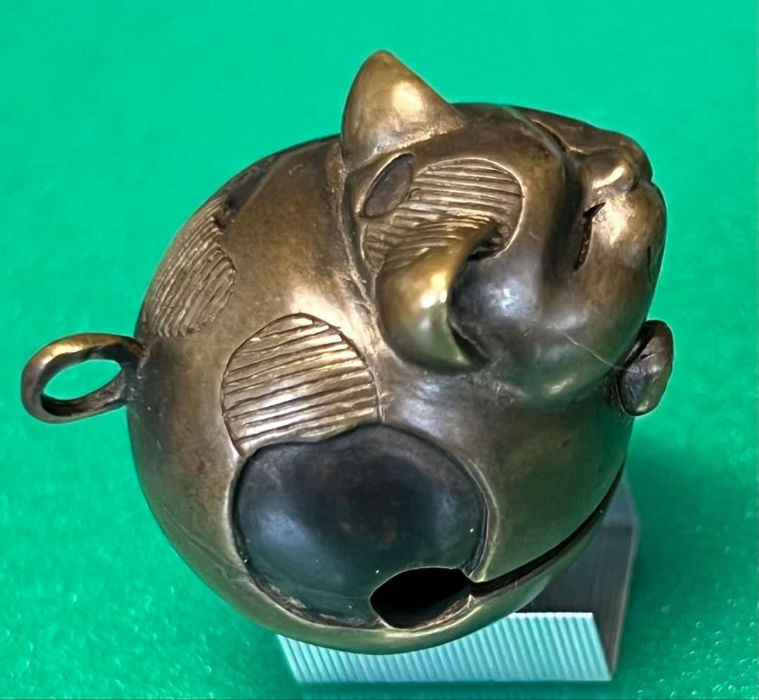 かすう工房　福良動物鈴根付 ねむり猫