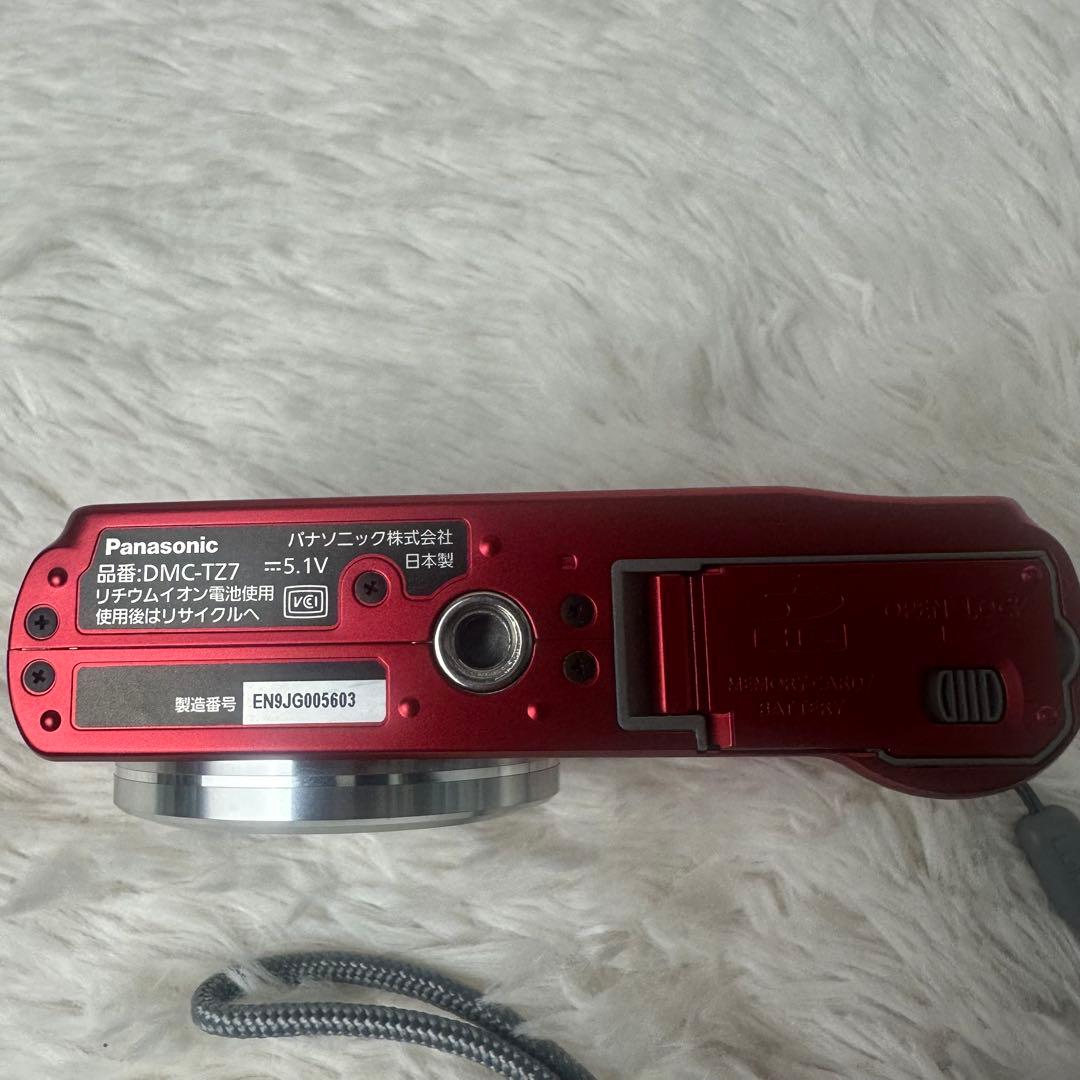 【動作確認済】Panasonic デジタルカメラ LUMIX DMC-TZ7 赤