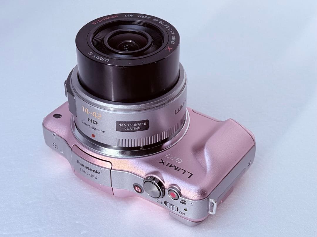 LUMIX DMC-GF3 ピンク 動作確認済 H-PS14042 定番レンズ付