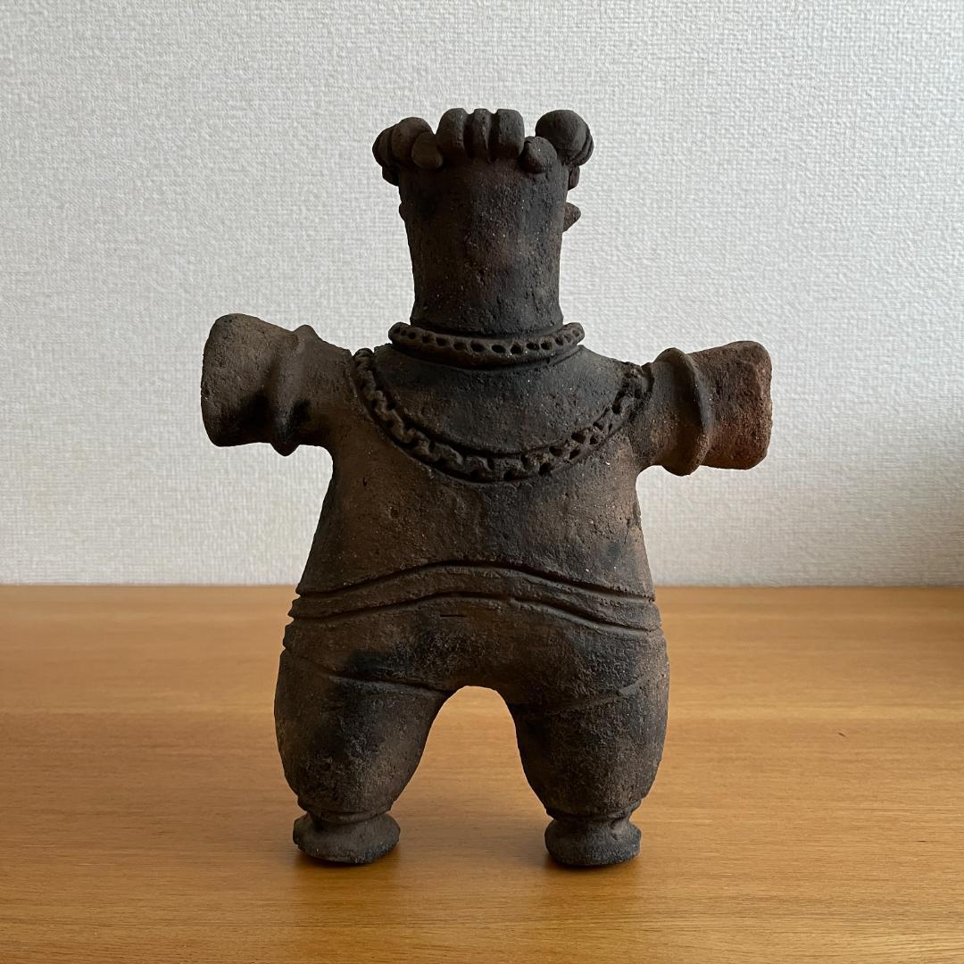 縄文 みみずく土偶 後期〜晩期 伝赤城遺跡出土（埼玉鴻巣周辺）時代箱付