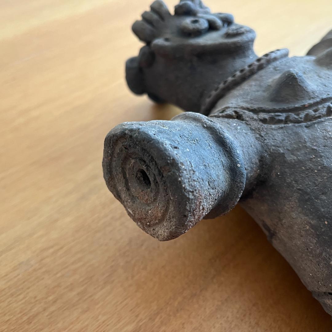 縄文 みみずく土偶 後期〜晩期 伝赤城遺跡出土（埼玉鴻巣周辺）時代箱付