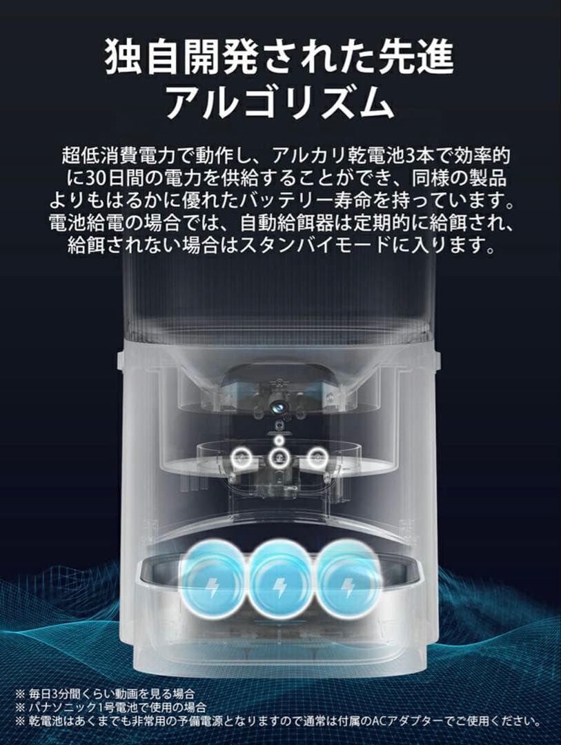 【美品】スマート式自動給餌器（カメラ付き）　PT08V-400PX