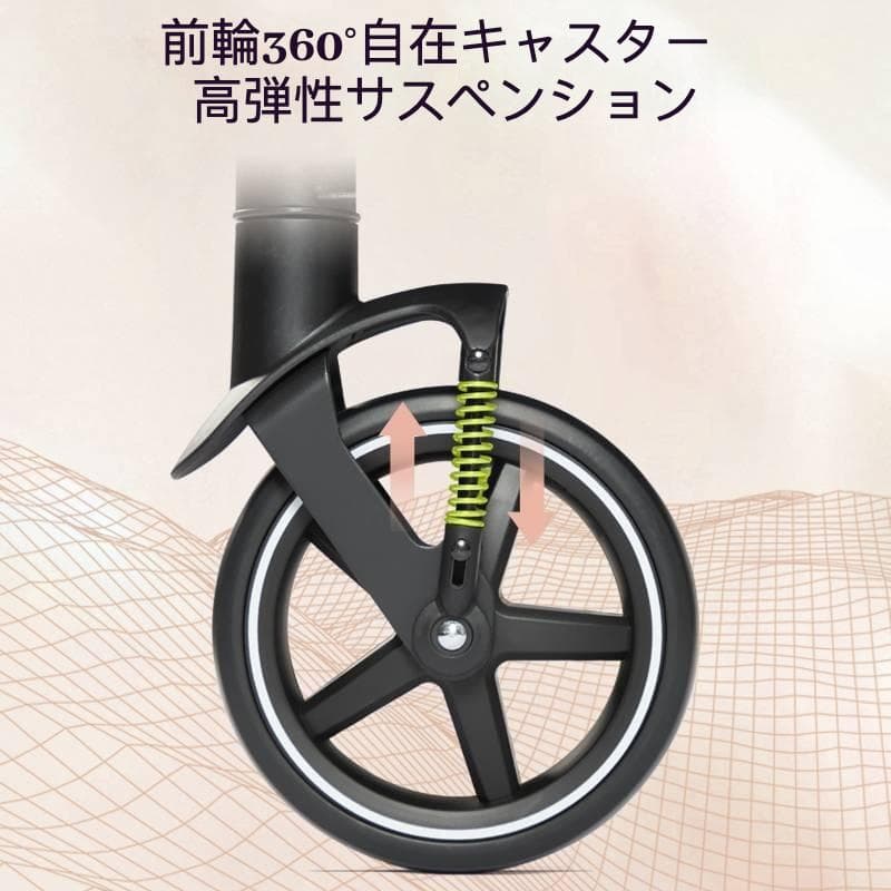 老犬・通院用、超低底盤シングルハンド折りたたみペットカート