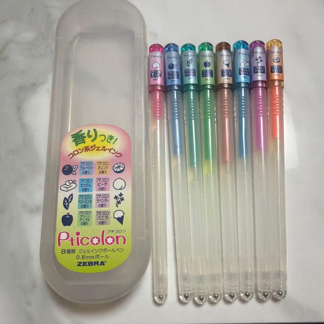 【希少品 平成 】ZEBRA プチコロン　香りつきペン 8色　廃盤品