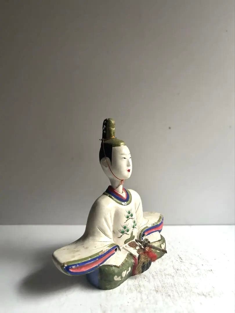 929 骨董 アンティーク 郷土玩具 天神人形 ① 白天神 菅原道真 明治 大正