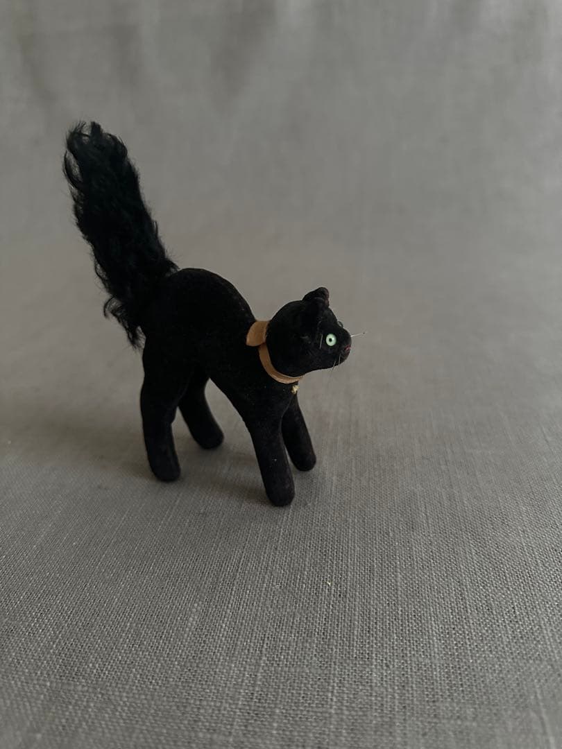 【最小】ヴィンテージ　ブラックキャット　トムキャット　シャウタイフ　置物　ドイツ