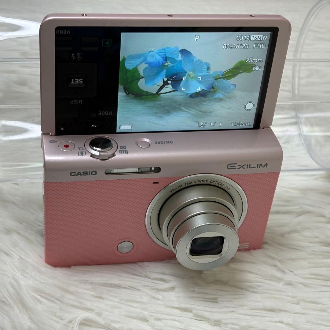 CASIO カメラ　EX-ZR60 ピンク　充電器　SDカード コンデジ　動作品