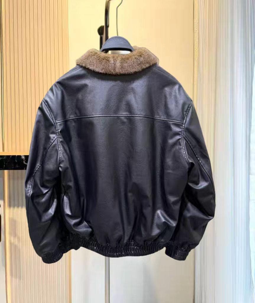 ZARA リバーシブル フェイクレザージャケットL