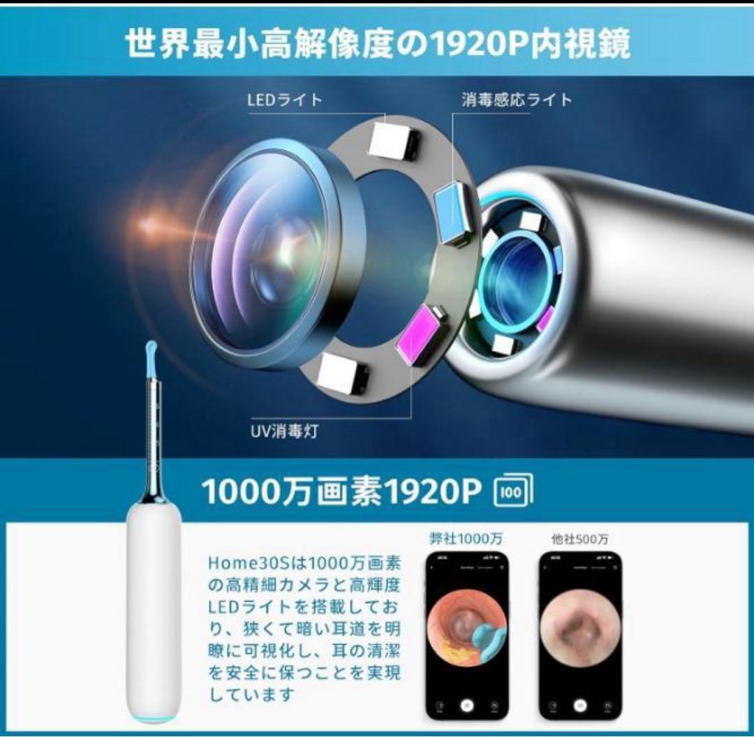 BEBIRD 耳かき カメラ UV除菌機能 1000W画素 3.1mm極細レンズ