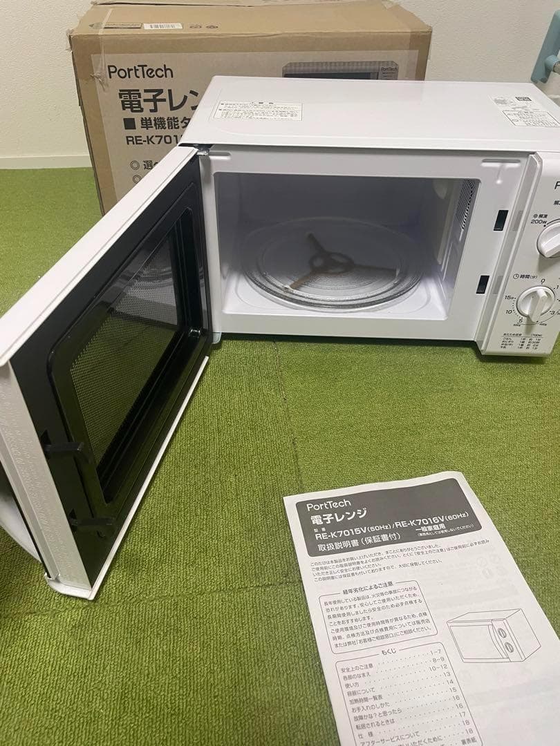 未使用近い PortTech 電子レンジ ５０Ｈｚ2021年製 東日本
