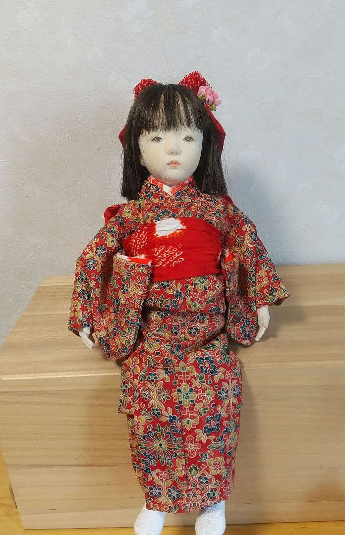 市松人形 抱き人形 創作人形 布貼りハンドメイド
