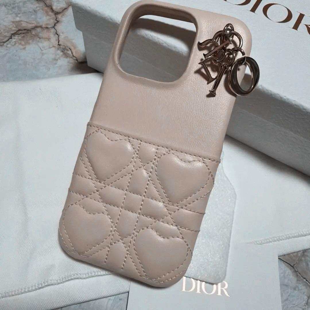 DIOR iPhone16pro ケース カバー ハートカナージュ美品
