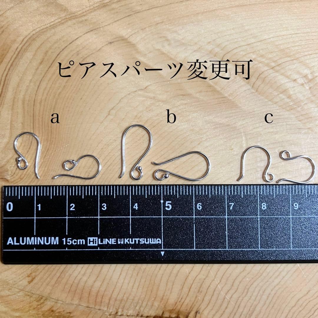 カレンシルバー　ボタニカルチャームネックレス＆ピアス(ホワイトシルバー)