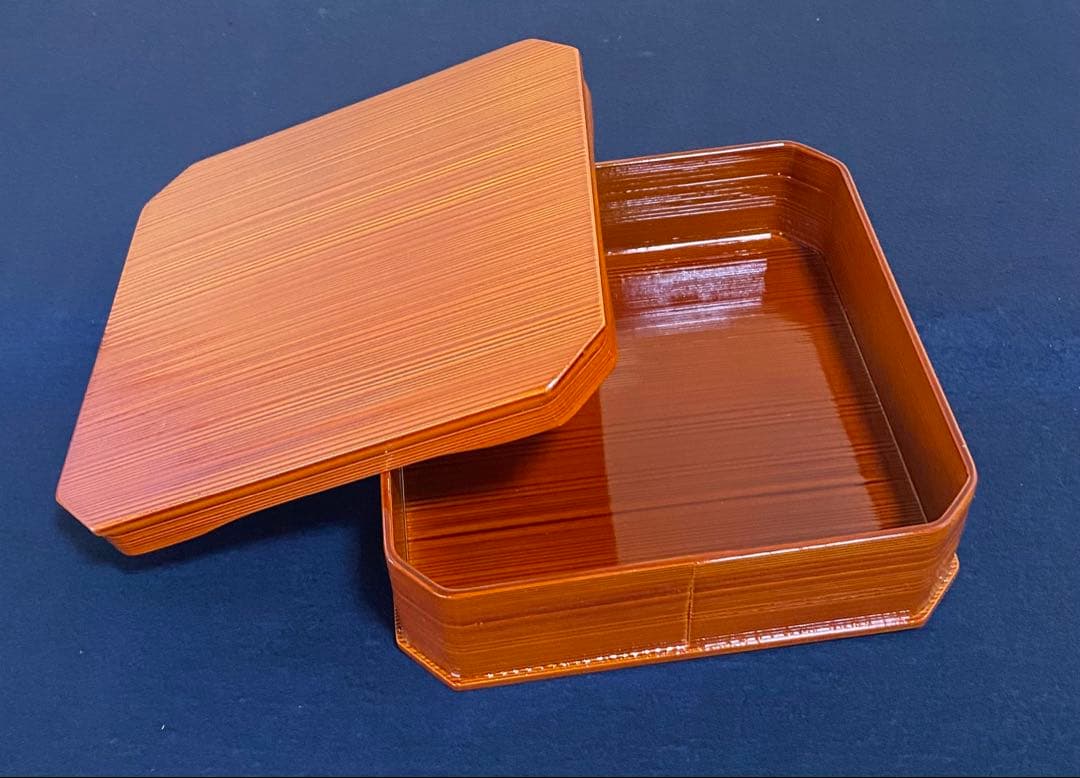 《レ》飛騨春慶塗 大徳寺弁当箱5客 木製漆器 元箱　260324A5