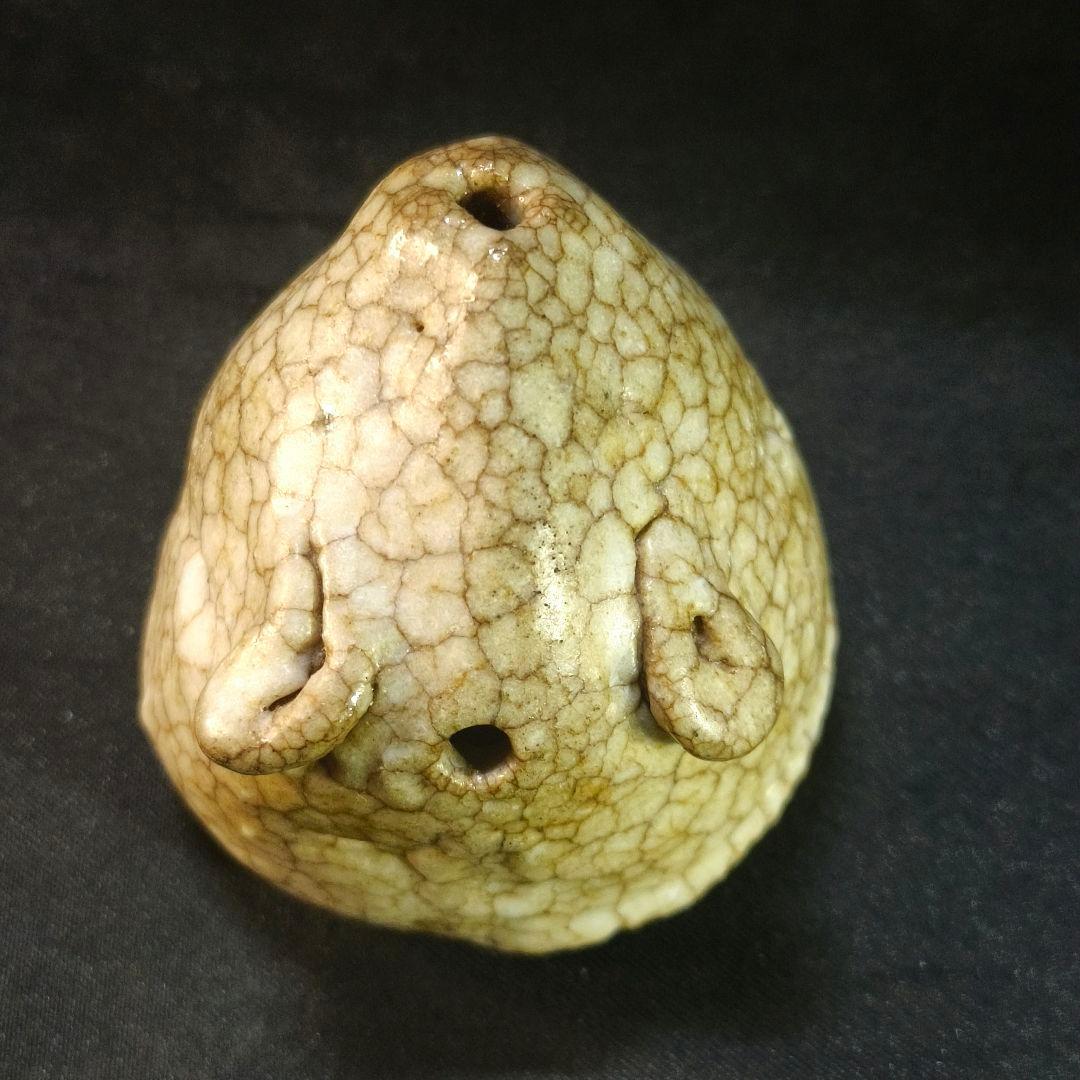 十二支書道具 志野焼 水滴 ネズミ志野 骨董陶芸品 古美術 アンティーク 蔵出し