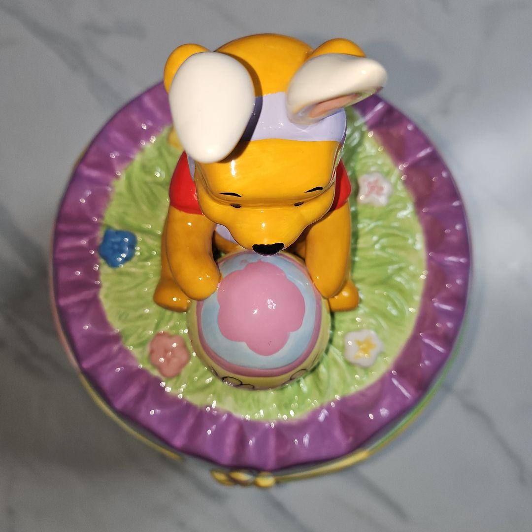 超激レア 90S ヴィンテージ プーさん 陶器 クッキージャー 復活祭