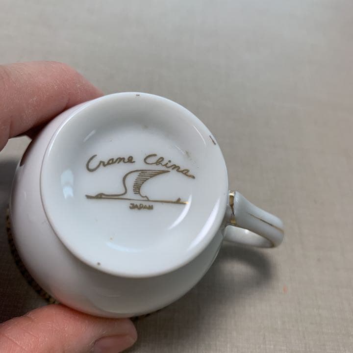 メーカー不明　アンティーク　骨董品　デミタスカップ&ソーサー　5客セット