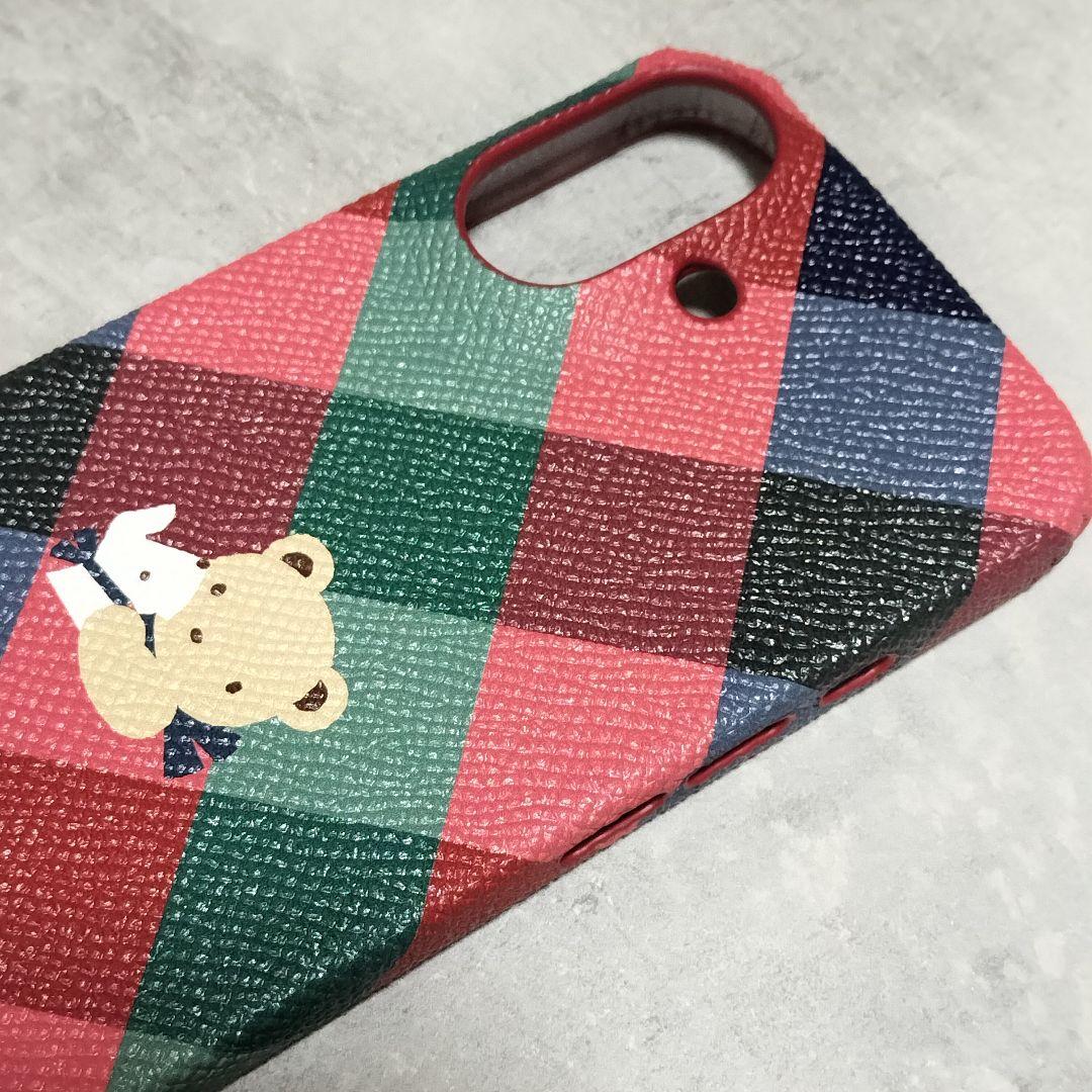 限定柄 ファミリア iPhone16ケース アイフォン16本革 familiar