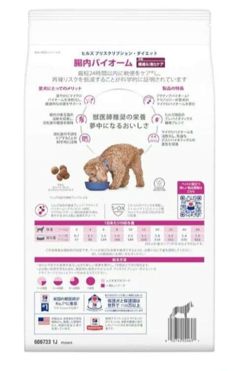 ヒルズ【腸内バイオーム】ドッグフード ドライ・小粒・チキン３kg