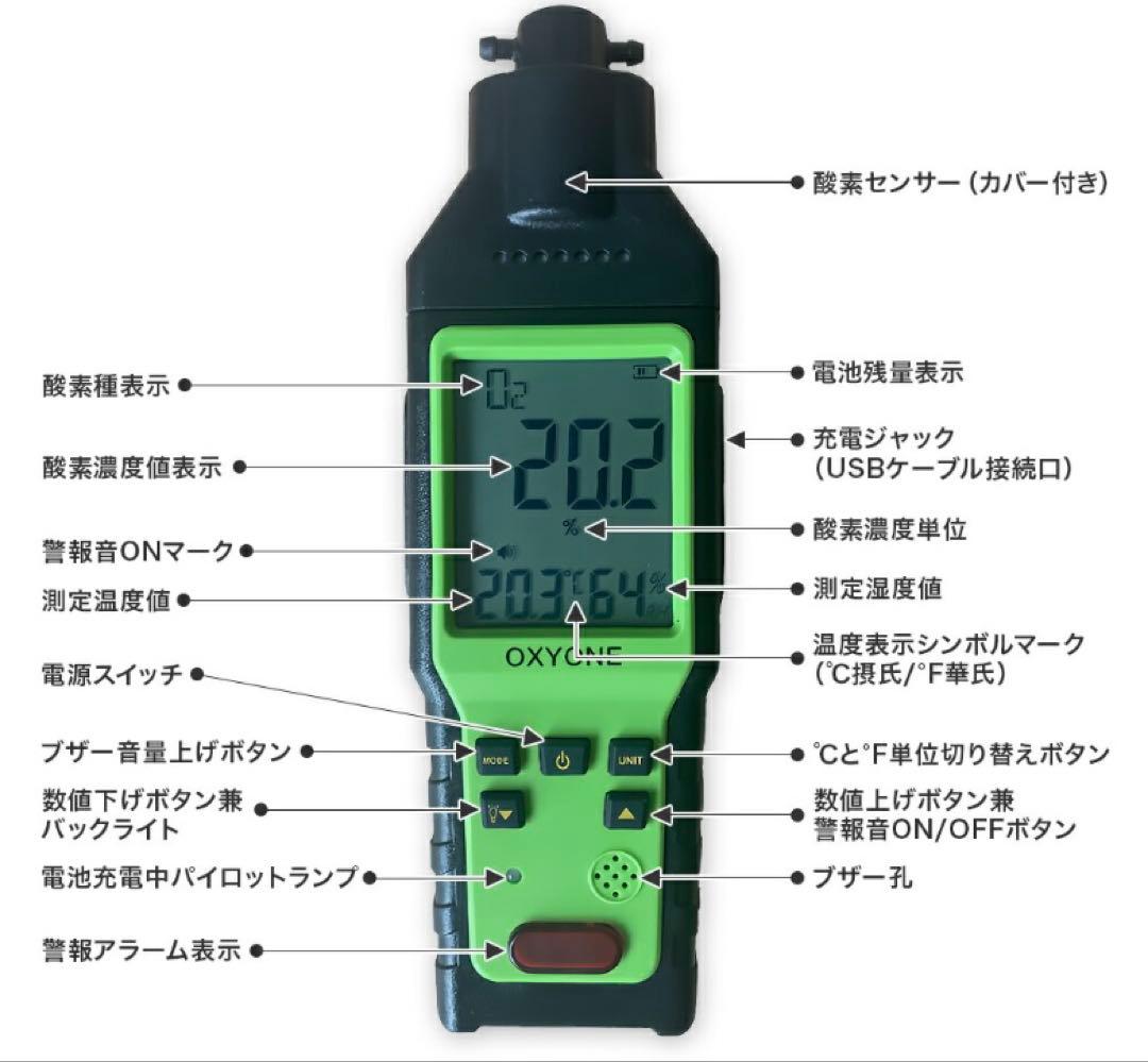 OXYONE 酸素濃度計 USB充電式