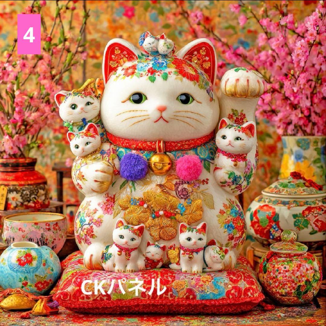 フラットポーチ♥6重ガーゼハンカチ♥オーダー受け付けページ♥福鼓招き猫