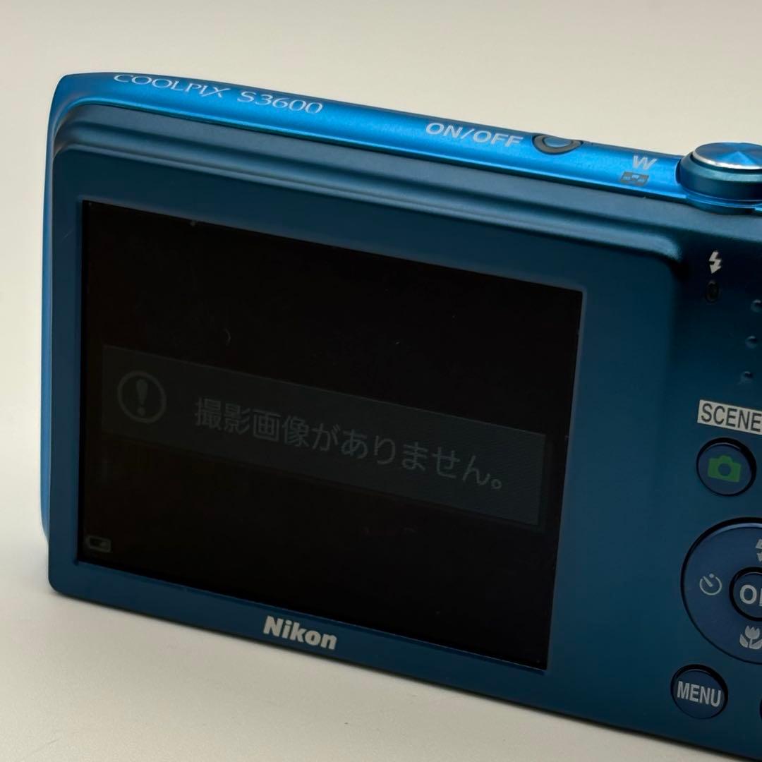 Nikon ニコン COOLPIX S3600 コンデジ ブルー 動作品 訳あり