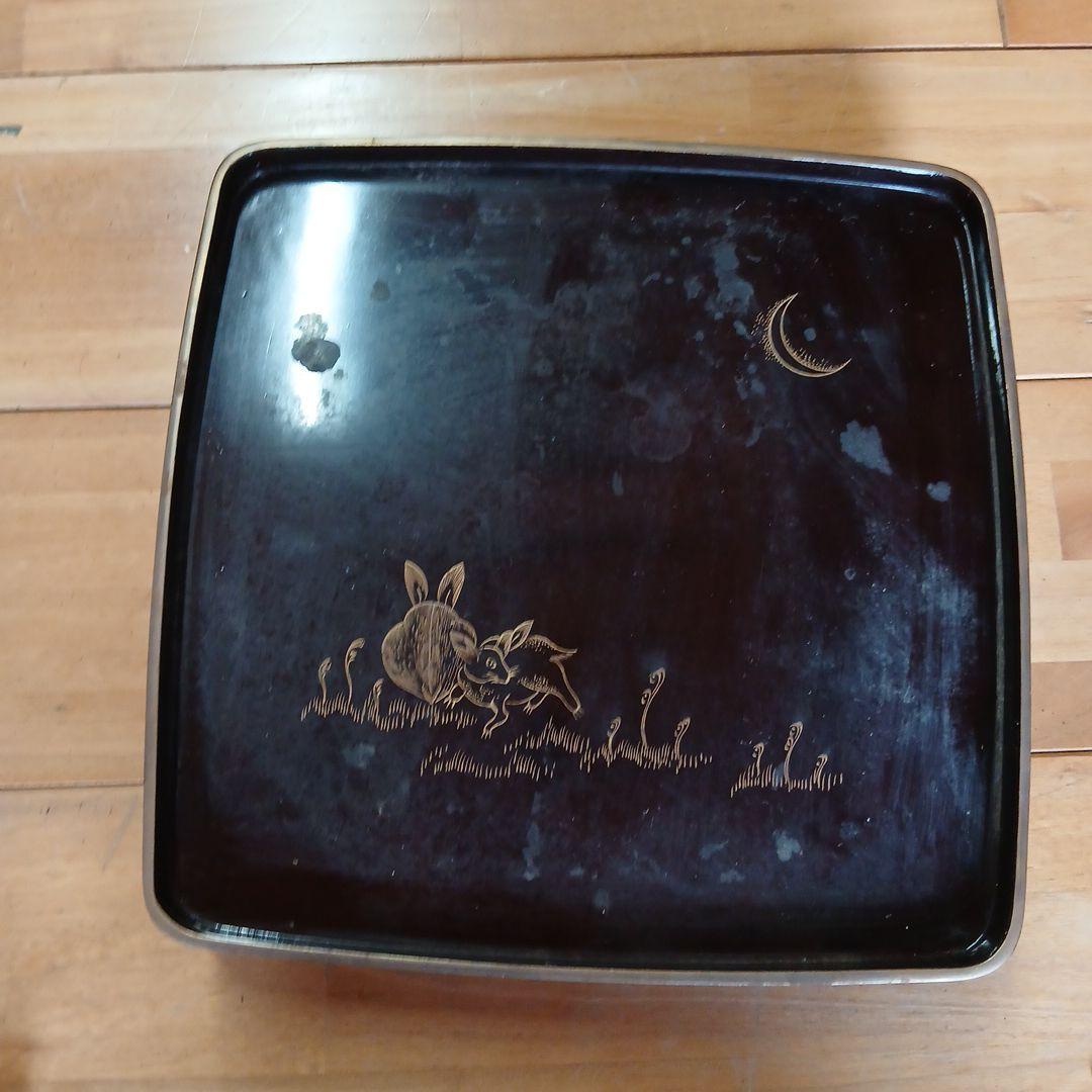 漆器 膳 10枚セット ウサギと月の模様