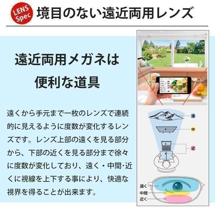 遠近両用メガネ 老眼 +3.00 鯖江メガネ ウェリントン AK201 新品