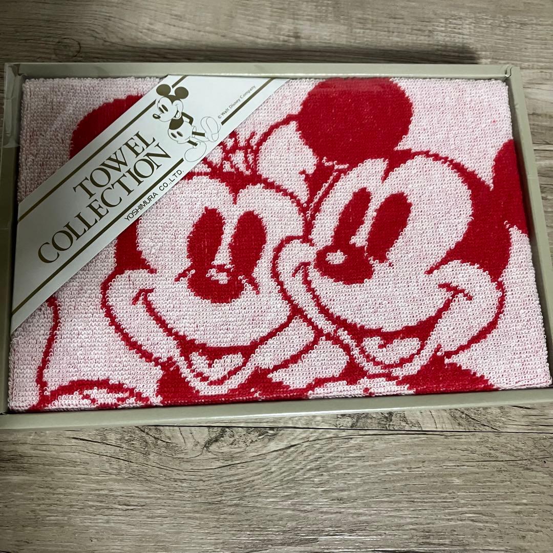3F 【新品未開封】ディズニー ミッキー＆ミニー ウォッシュタオル（箱入り）