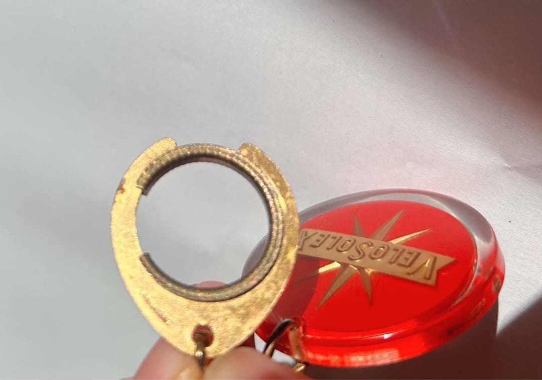 ✨ VeloSoleX 60s ルーサイト×ホーロー装飾 フレンチキーホルダー