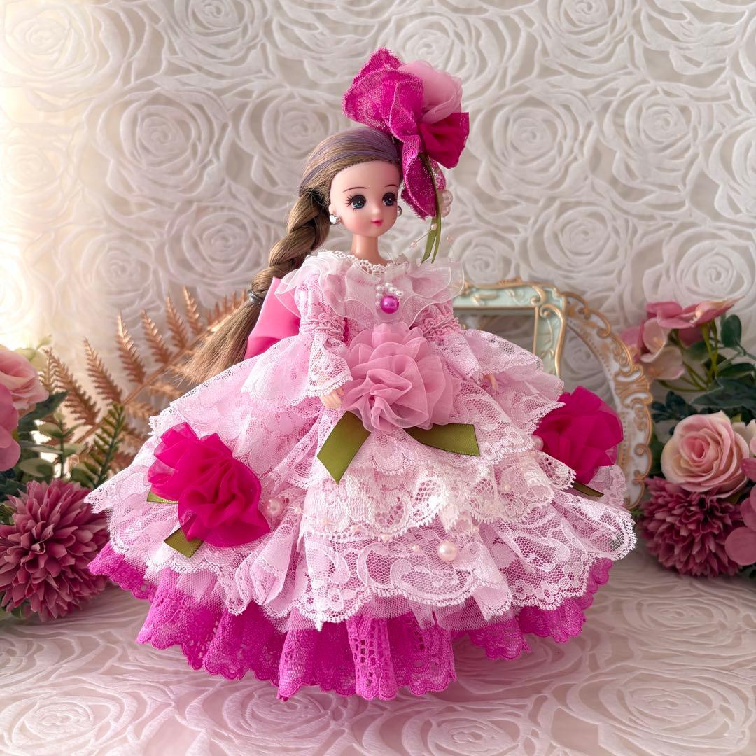 ローズガーデンのプリンセスドレス（ドールドレス・ハンドメイド）