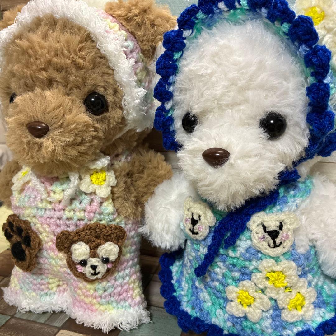 白　カスタマイズ可能❣️キャットヤーンクマさんあみぐるみ